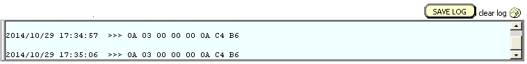 Byte Log indicator and buttons