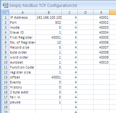 Configuration File contents