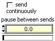  'send continuously' checkbox